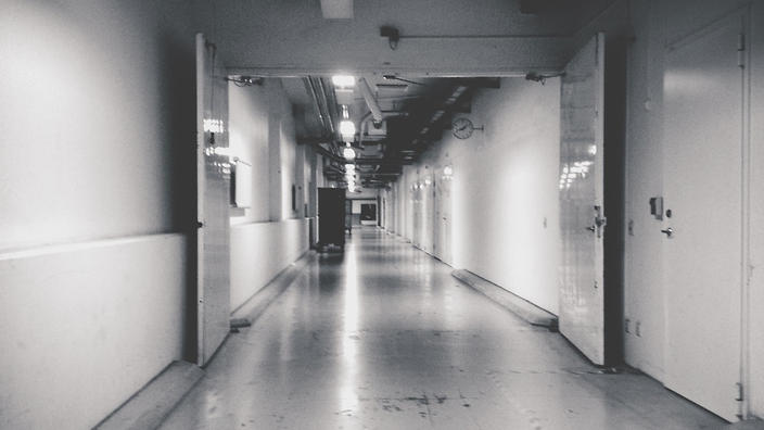 Empty Hospital Corridor